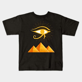 Egypt Pyramids Eye Of RA Hieroglyph Kids T-Shirt